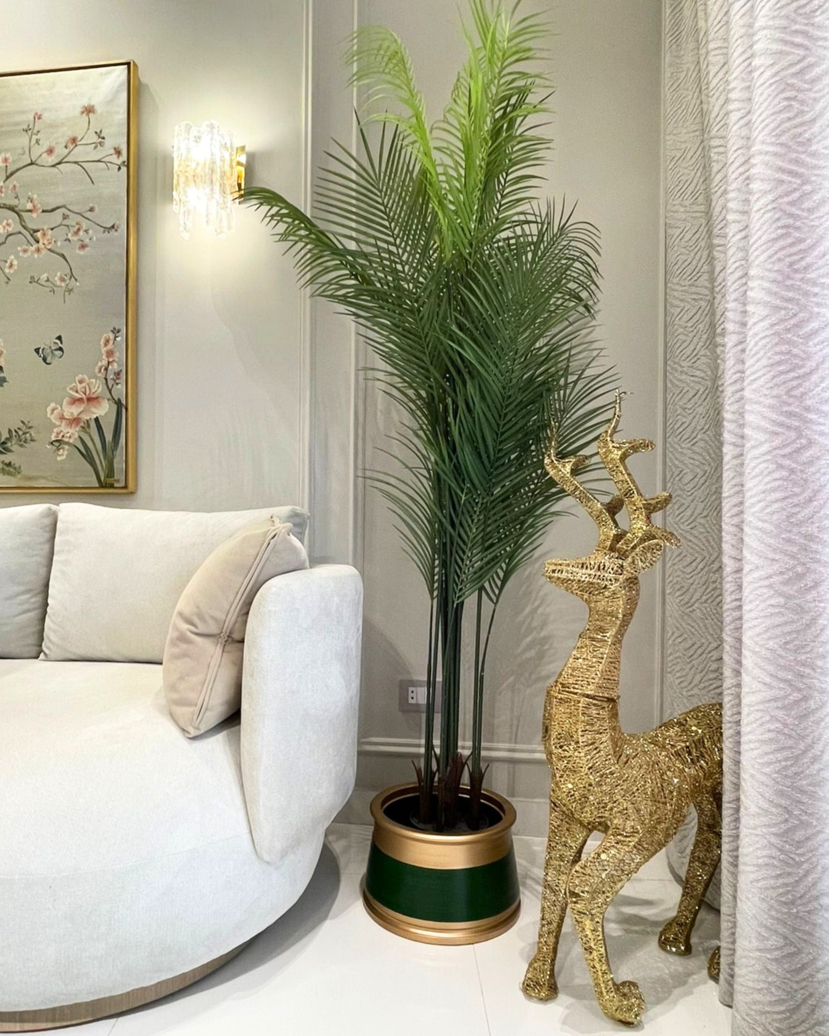 Evergreen Gold Tree Waist Vase
