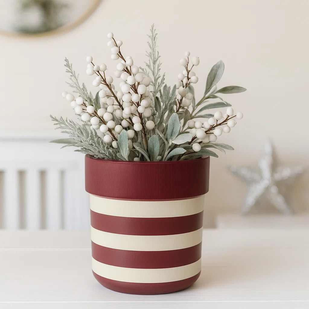 The Cranberry Striped Pot Ribbed