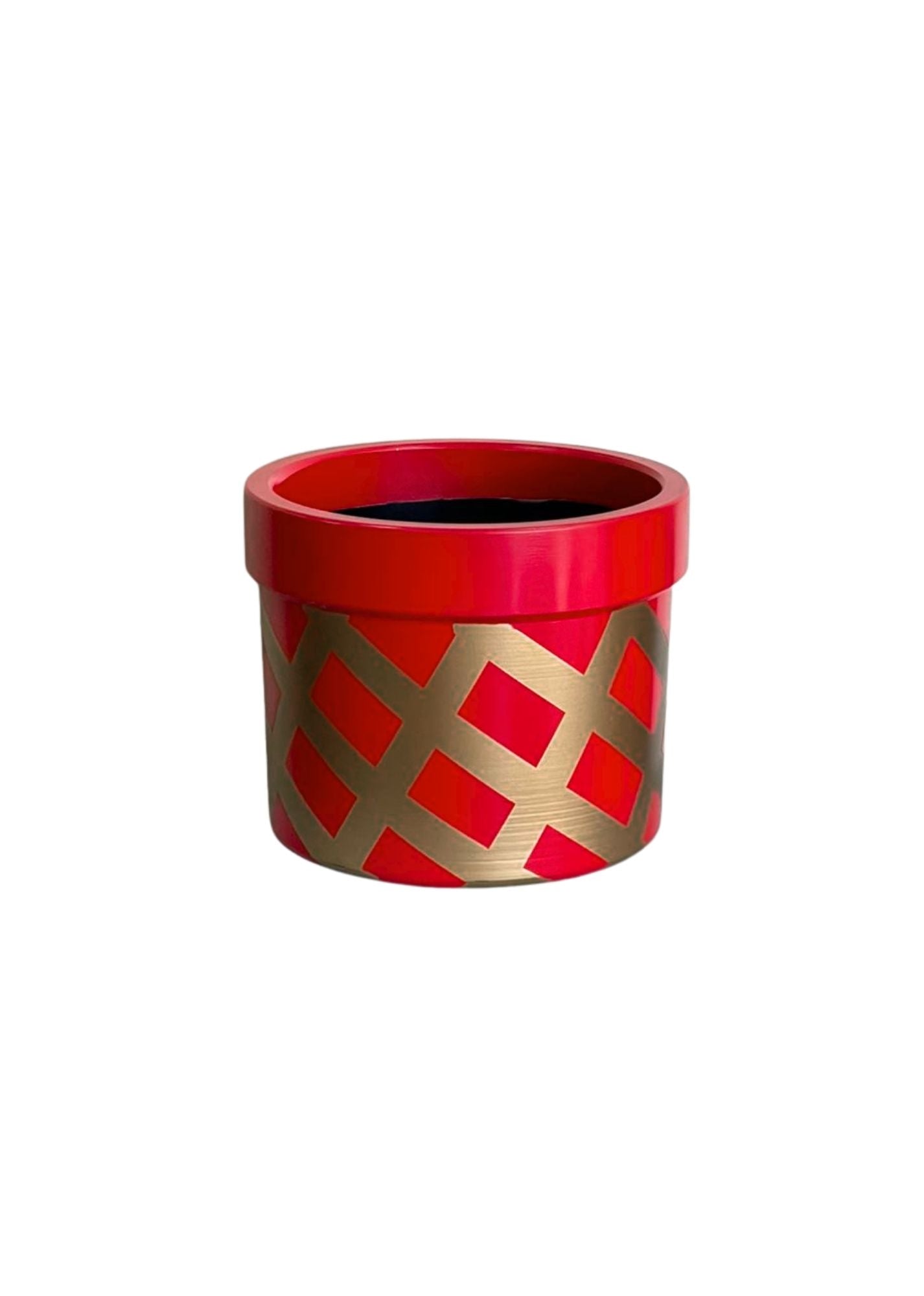 The Golden Red Grid Pot Ribbed
