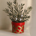 The Golden Red Grid Pot Ribbed
