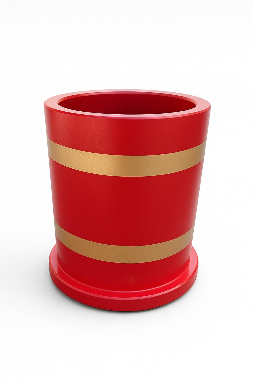 Red Stripe Pot Plate Bottom