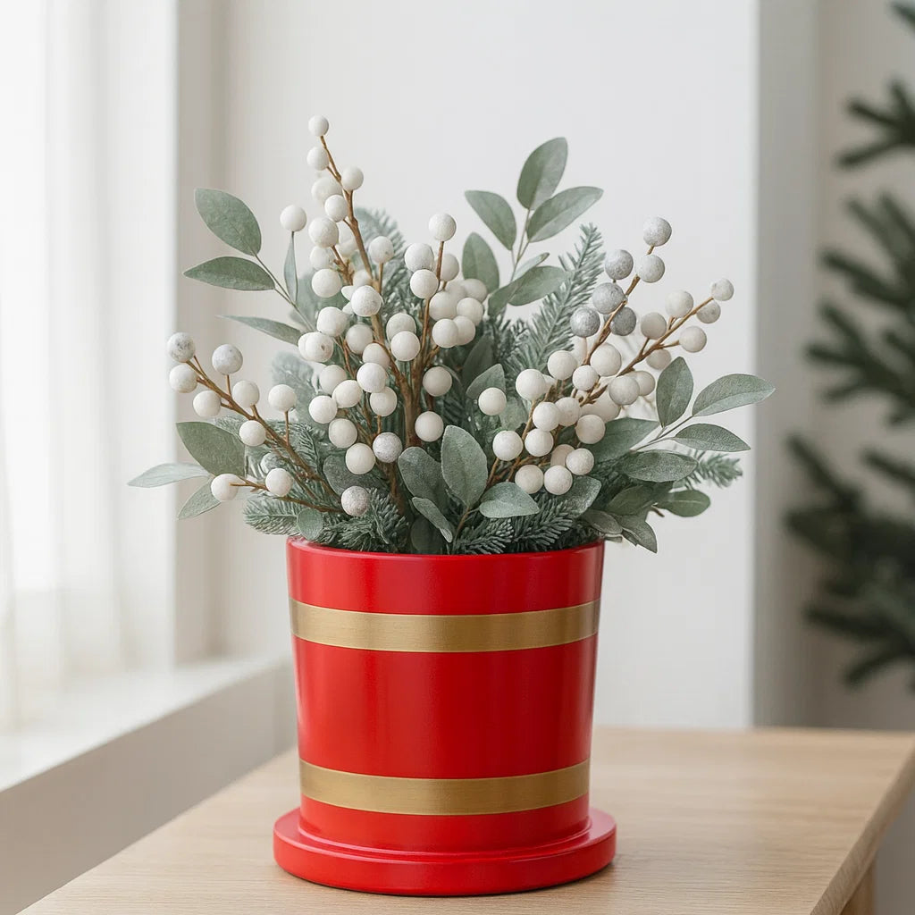 Red Stripe Pot Plate Bottom