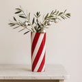 Candy Cane Stripe Cube Vase