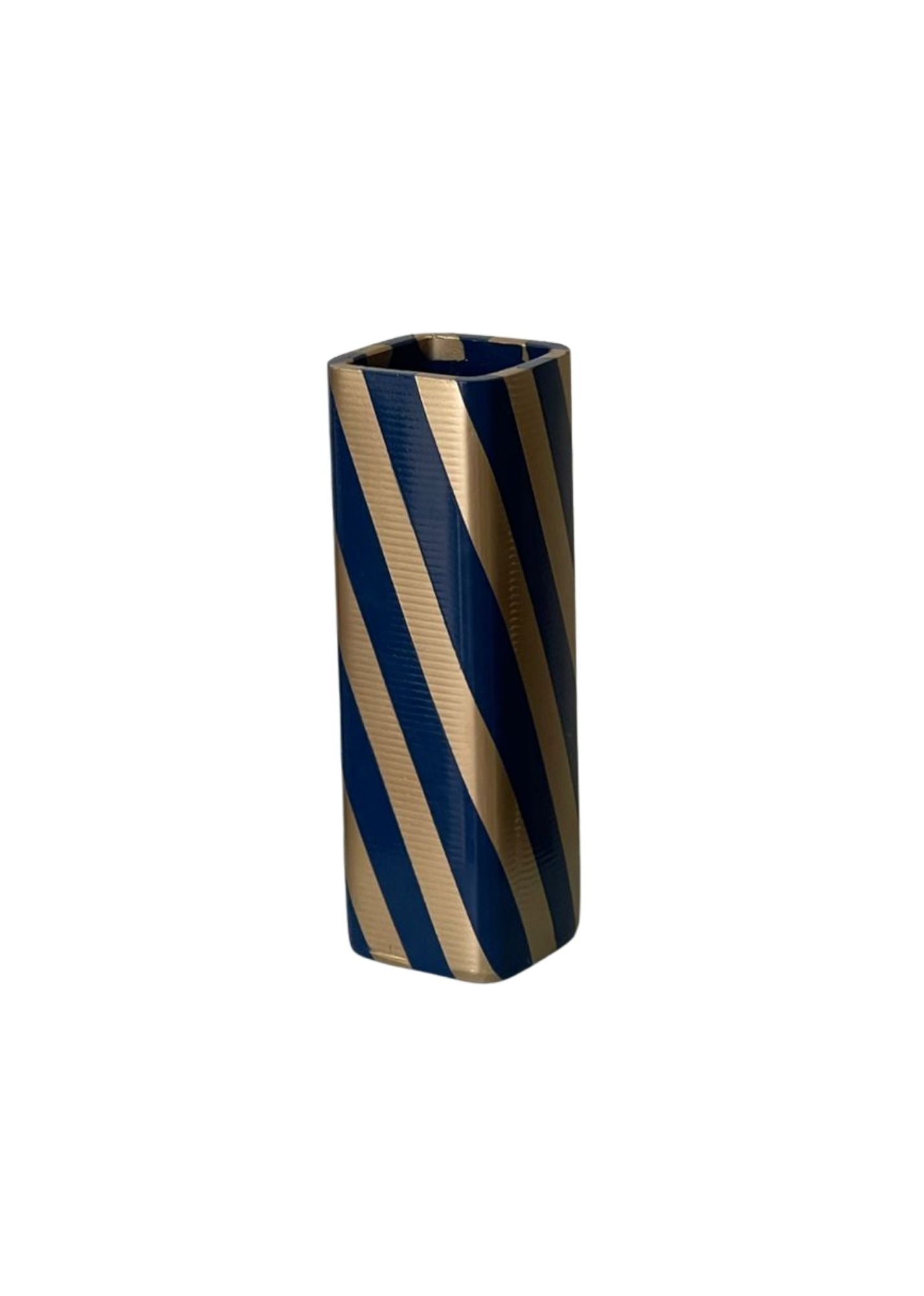 The Royal Stripe Cube Vase