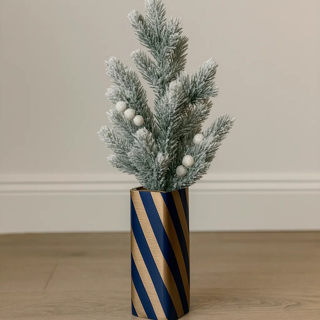 The Royal Stripe Cube Vase
