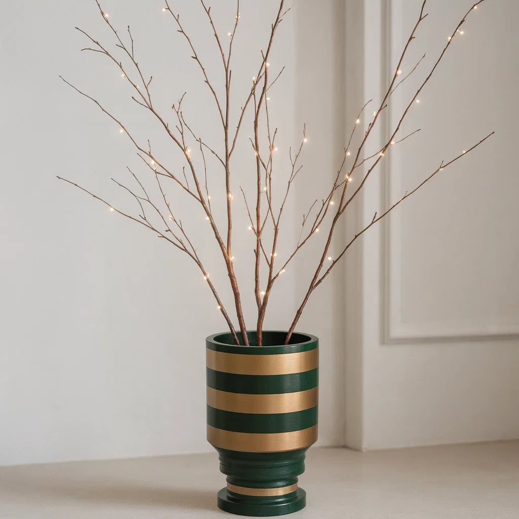 The Golden Evergreen Botanical Vase