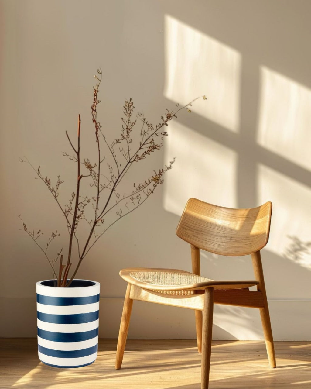 Stripy Stone Box Vase