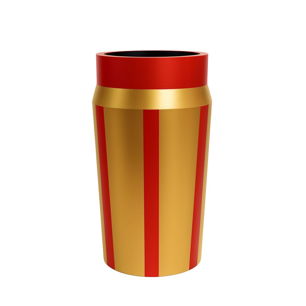 Candy Stripe Gold Mason Vase