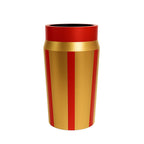 Candy Stripe Gold Mason Vase