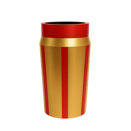 Candy Stripe Gold Mason Vase